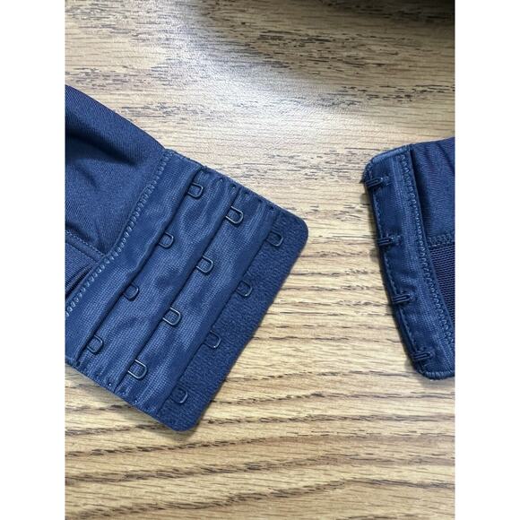 Cacique 48DDD Blue Lightly Lined Balconette Nylon Spandex 4 Hook & Eye Underwire - Picture 3 of 6